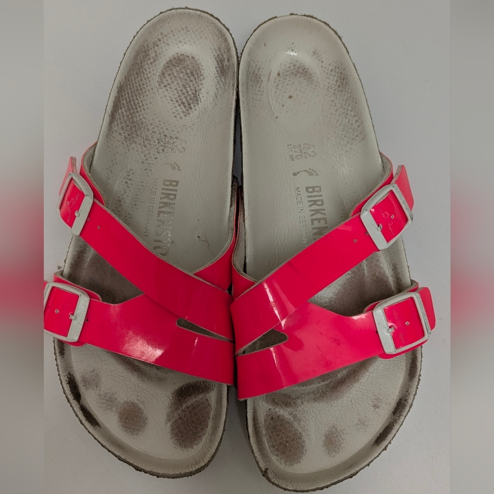 Birkenstock Women's Neon Pink Sandals Y2k